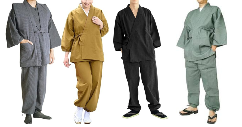 作務衣は、禅宗の僧侶が日々の作業を行う際に着用していた衣服が起源